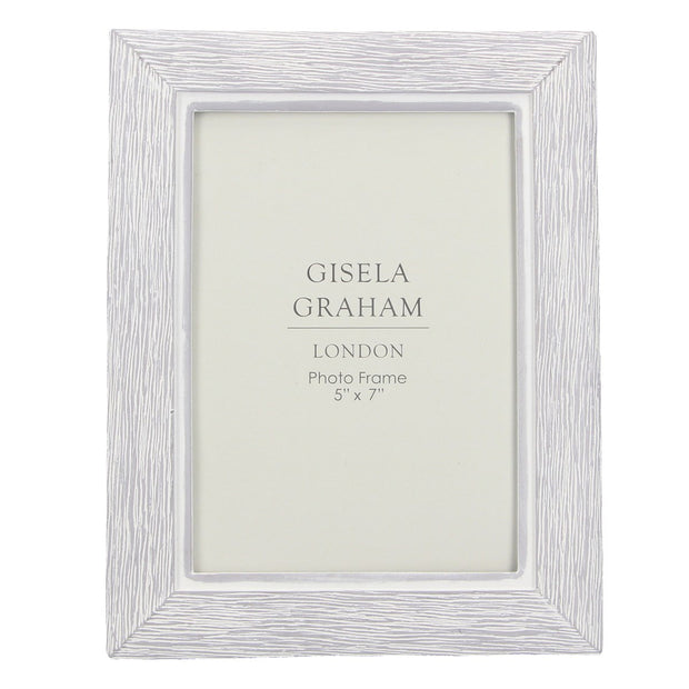 Grey Wood Effect Resin Photo Frame, 5 x 7in