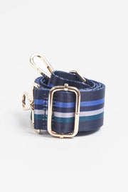 Centre Stripe Bag Strap - Navy Blue