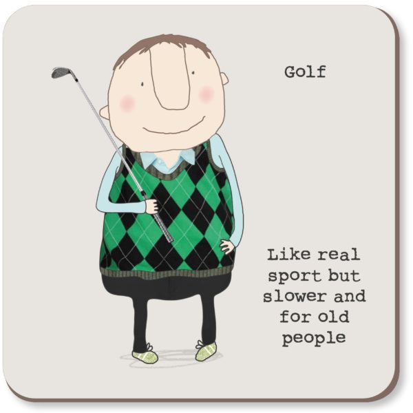 Rosie Made A Thing Coaster - Golf