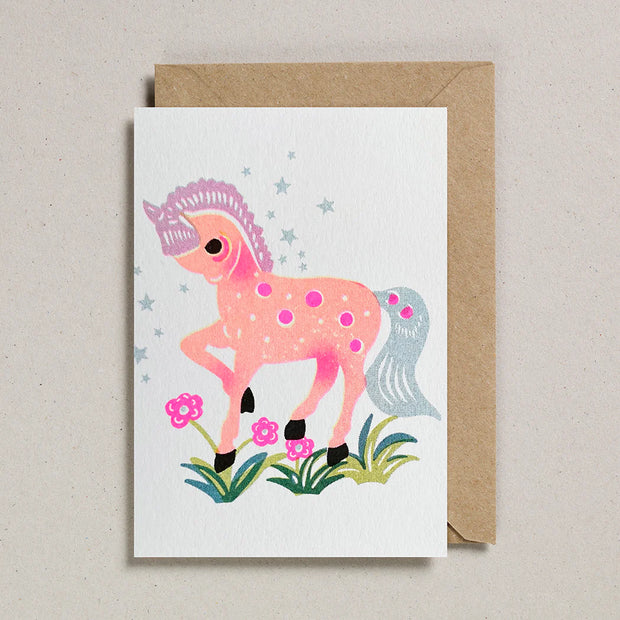 Petra Boase Papercut Peach Pony Card