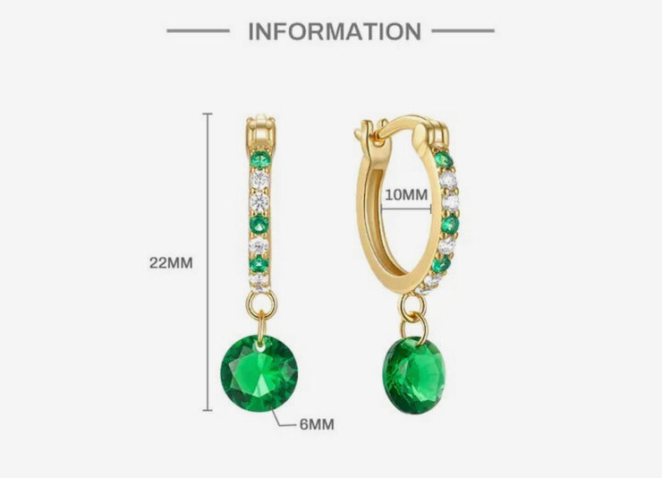 Lou Emerald Drop Earrings