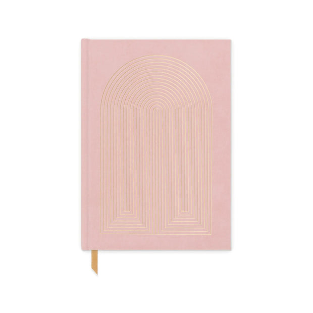 Hardcover Journal - Dusty Pink Radiant Rainbow