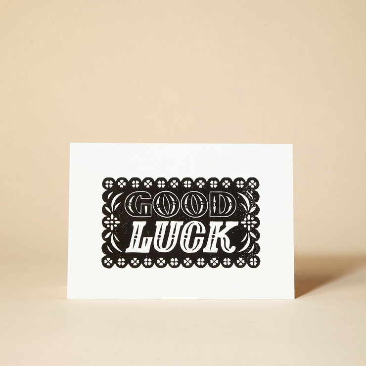Pressed and Folded Card - Good Luck
