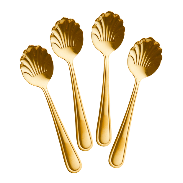 Stainless Steel Teaspoons in Gold - Set of 4