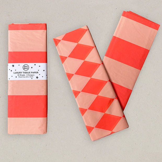 Petra Boase Tissue Paper - Fluoro Orange & Peach