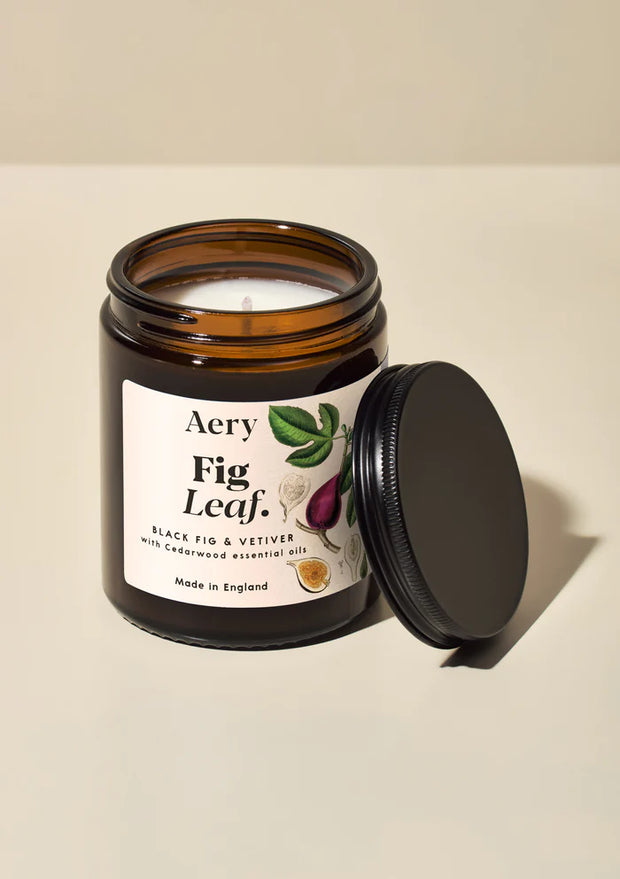 Aery Fig Leaf Jar Candle - Black Fig, Vetiver & Cedarwood