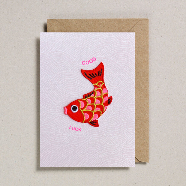 Petra Boase Good Luck Koi Fish Patch Card