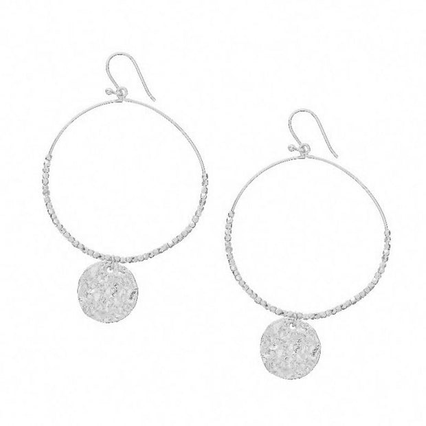 Ashiana Dominique Large Silver or Gold Hoop Earrings