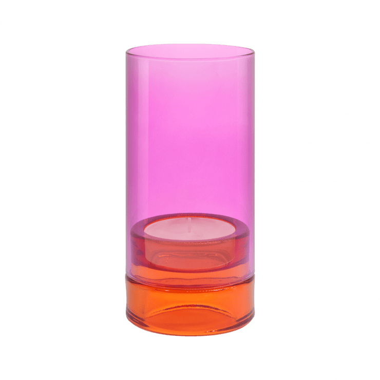 Remember Glass Lantern Lys - Pink