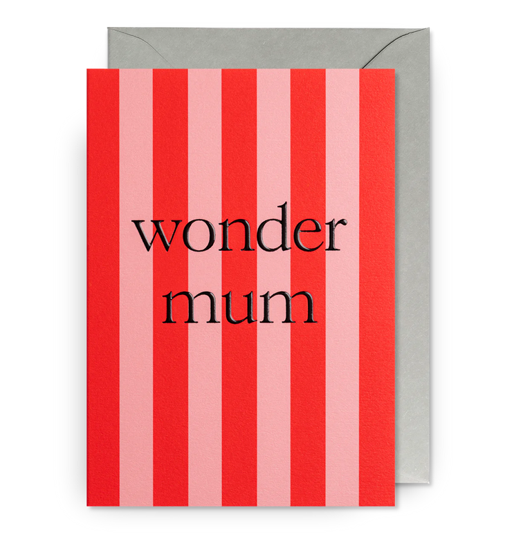 Striped Wonder Mum Card