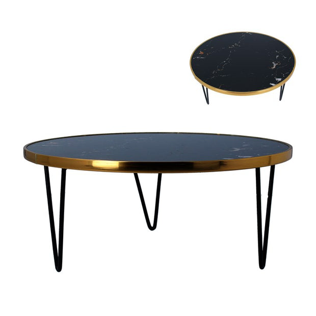 Black Marble Effect Table Top Riser