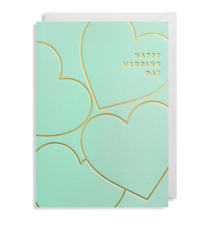 Hearts Happy Wedding Day Card