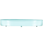 Oval Metal Candle Platter in Sky Blue