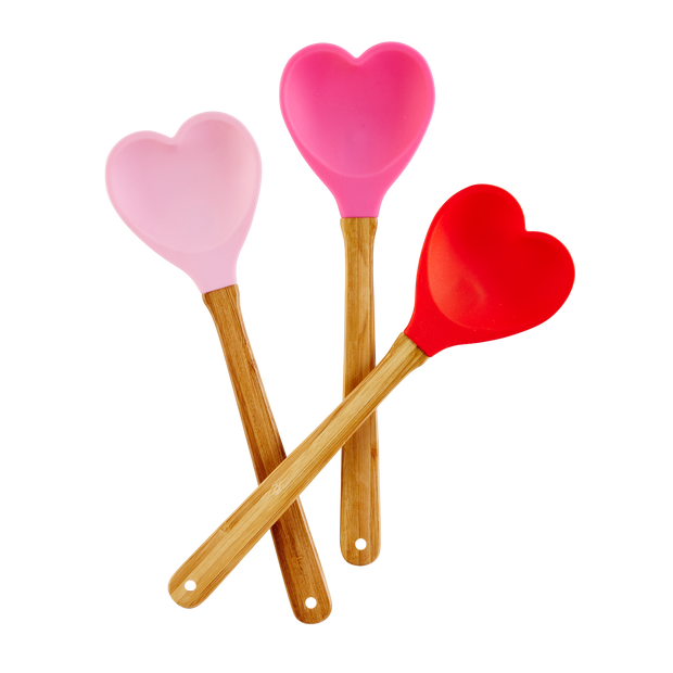 Heart Shaped Silicone Spoons in 5 Colours