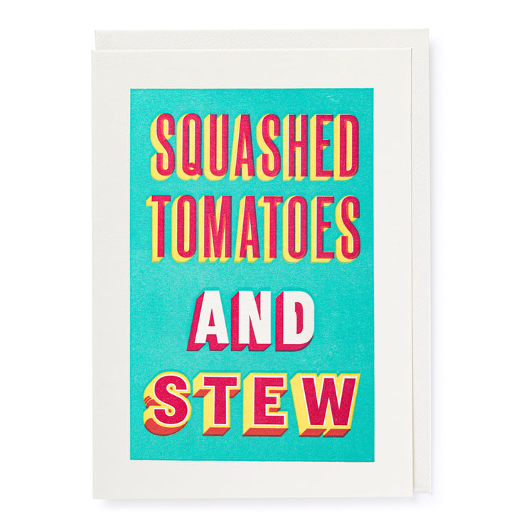 Archivist Squashed Tomatoes Type Card