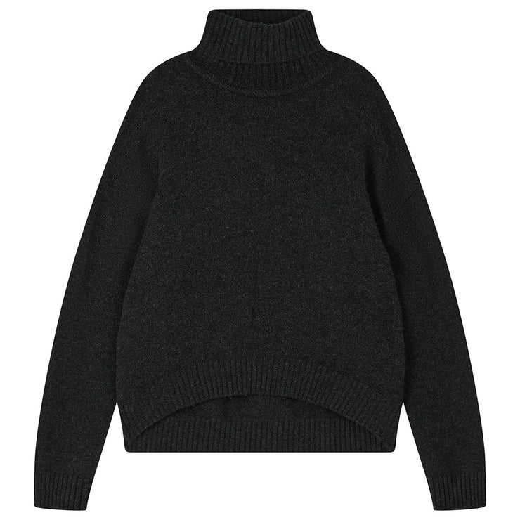 Jumper 1234 Cashmere Oversized Roll Collar - Charcoal