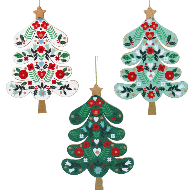 Wood Christmas Tree Decoration - Alpine Tree