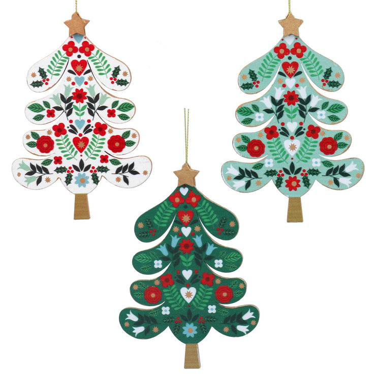 Wood Christmas Tree Decoration - Alpine Tree