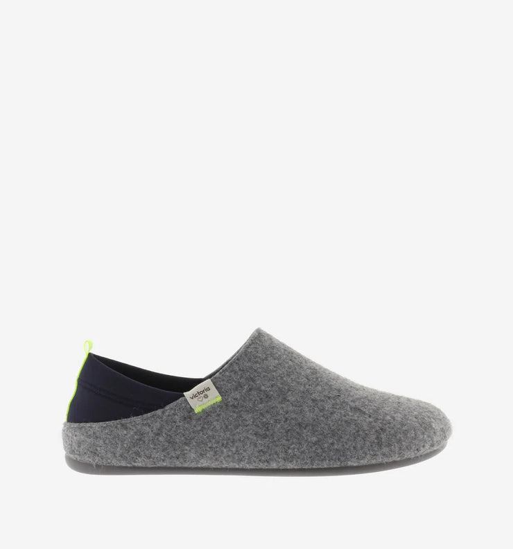 Victoria Unisex Norte Recycled Felt & Neoprene Slippers - Grey