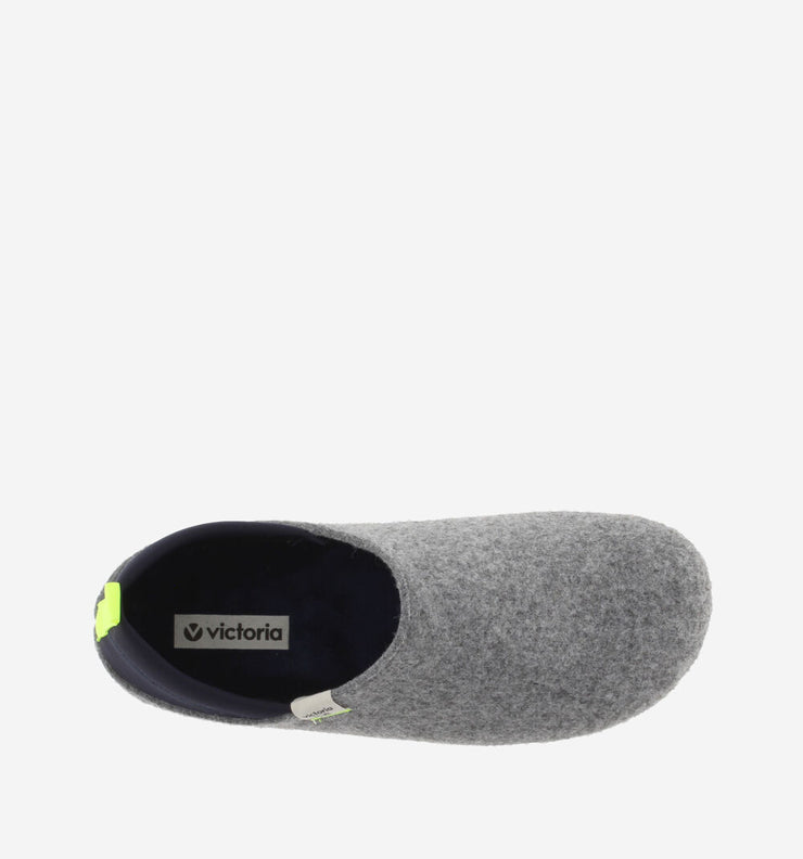 Victoria Unisex Norte Recycled Felt & Neoprene Slippers - Grey