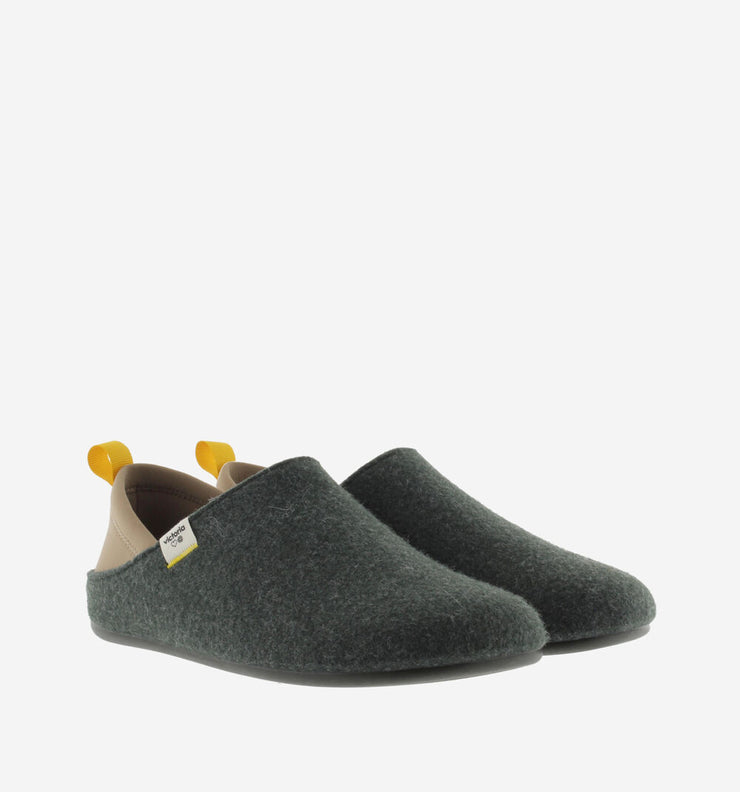 Victoria Unisex Norte Recycled Felt & Neoprene Slippers - Khaki