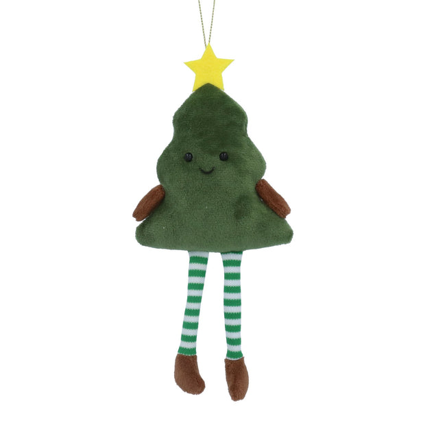 Fabric Christmas Tree Decoration - Smiling Tree