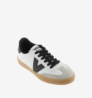 Victoria Berlin Cyclist Split Leather Trainer in Black & White