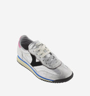 Victoria Saturno Silver Leather Trainers