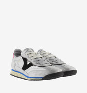 Victoria Saturno Silver Leather Trainers