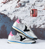 Victoria Saturno Silver Leather Trainers