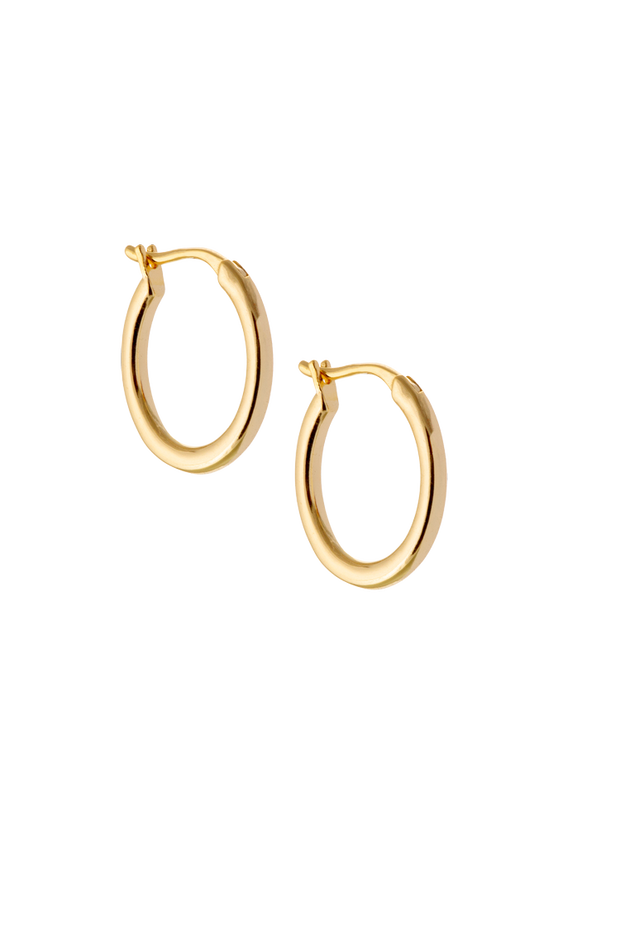 Atelier 18 Golden Hoops with Shining Star Charm