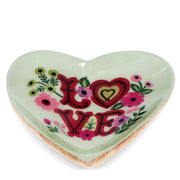 Wooden Heart Trinket Dish - Love