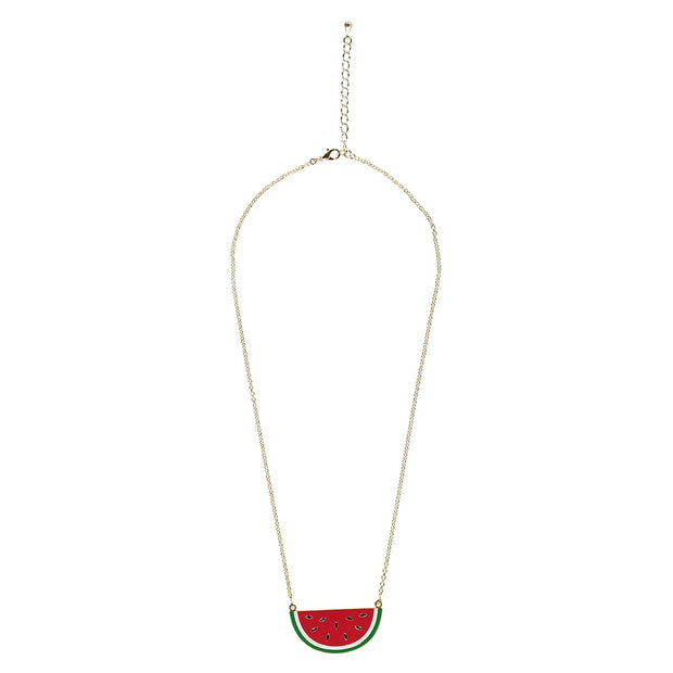 Enamel Necklace - Georgina Watermelon