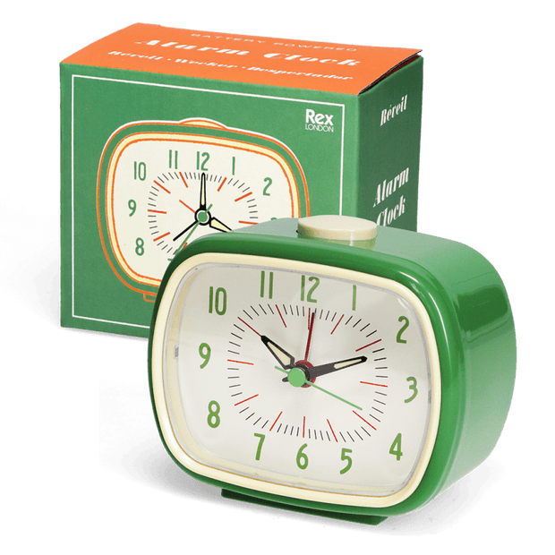 Retro Alarm Clock - Green