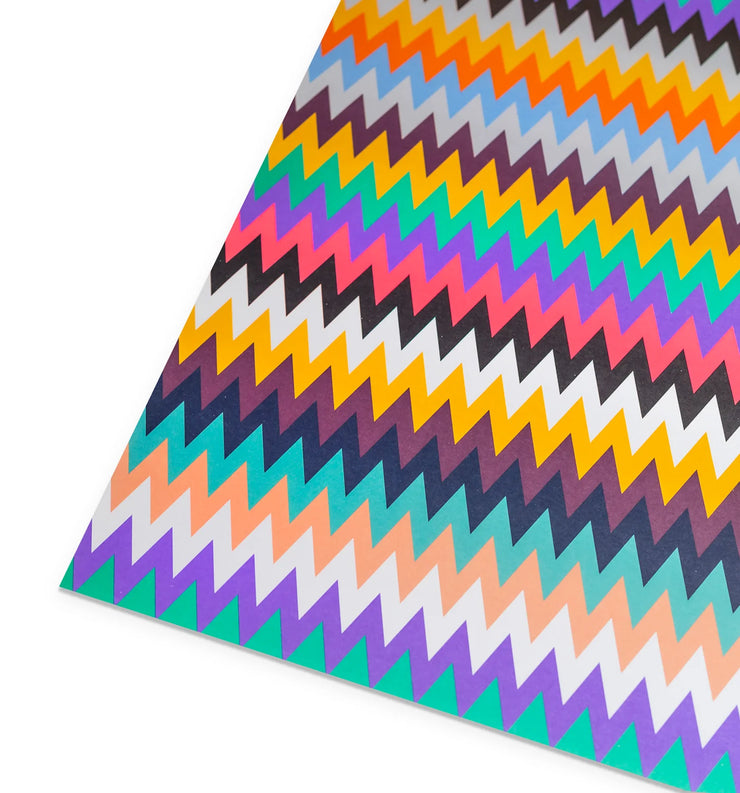 Elba Multicolour Zig Zag Gift Wrap