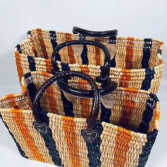 Moroccan Handmade Tote Baskets - Large