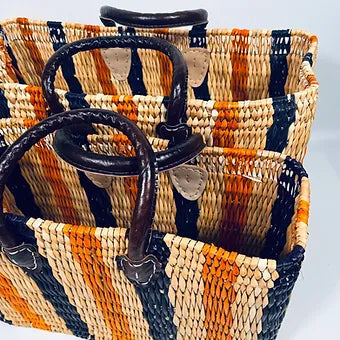 Moroccan Handmade Tote Baskets - Large