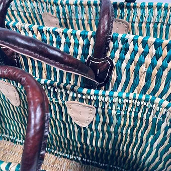 Moroccan Handmade Tote Baskets - Medium