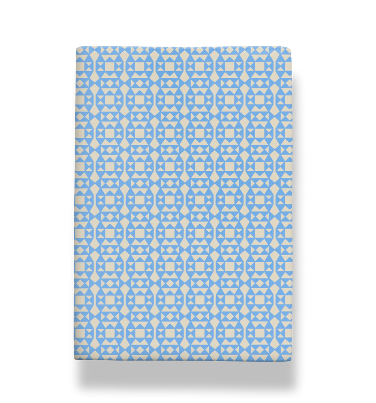 Facets Blue Gift Wrap