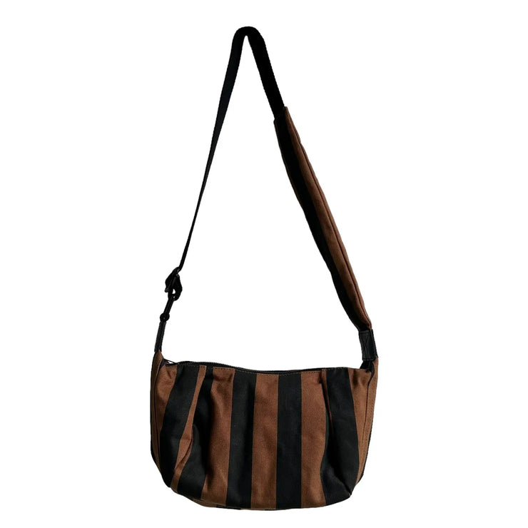 Sixton Berlin Bag - Black & Brown Stripe