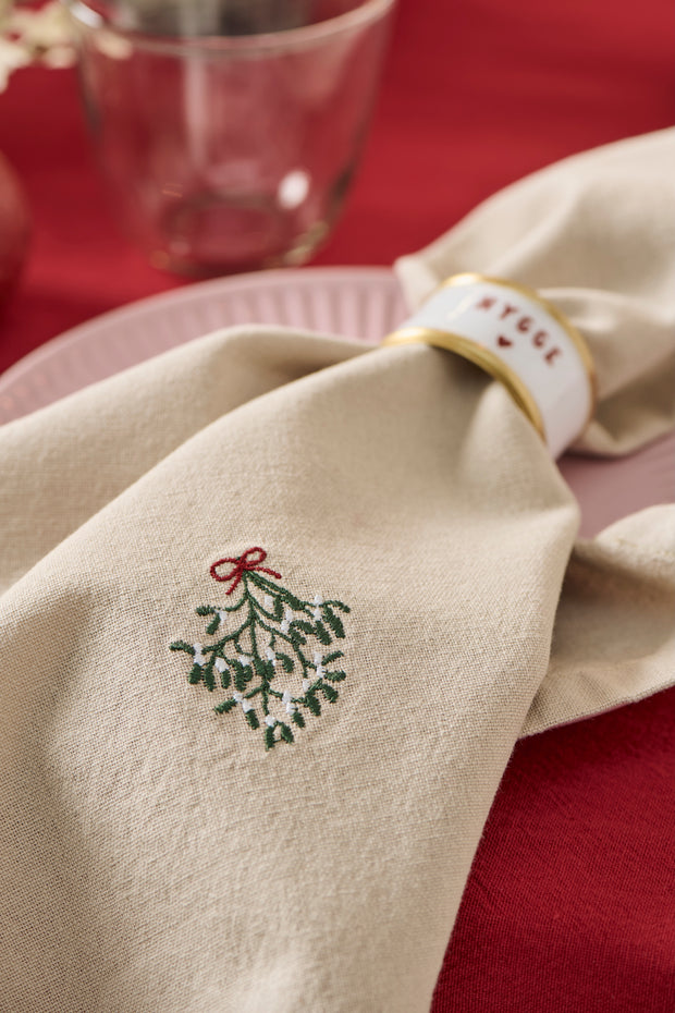 Mistletoe Linen Napkins