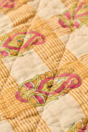 Orange & Green Block Print Quilt