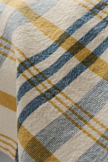 Mikke Natural, Blue & Mustard Tea Towel