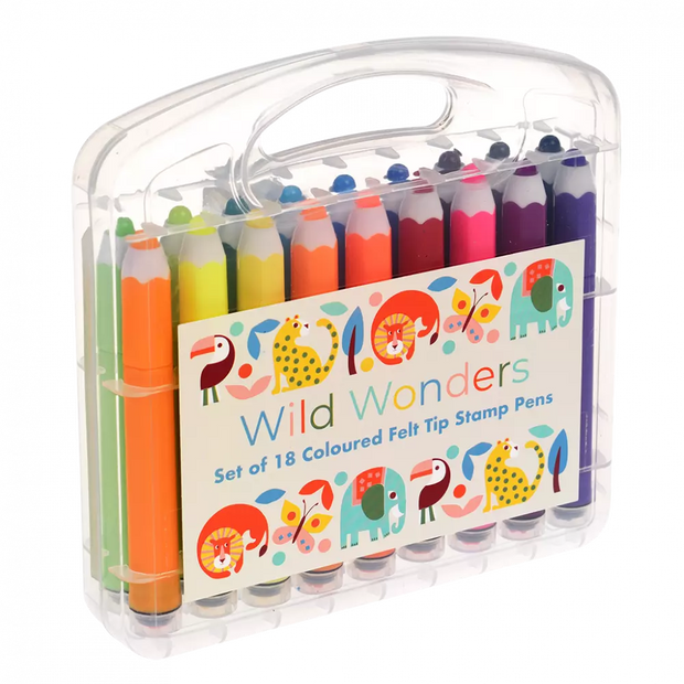 Felt Tip Pens & Stamps - Wild Wonders