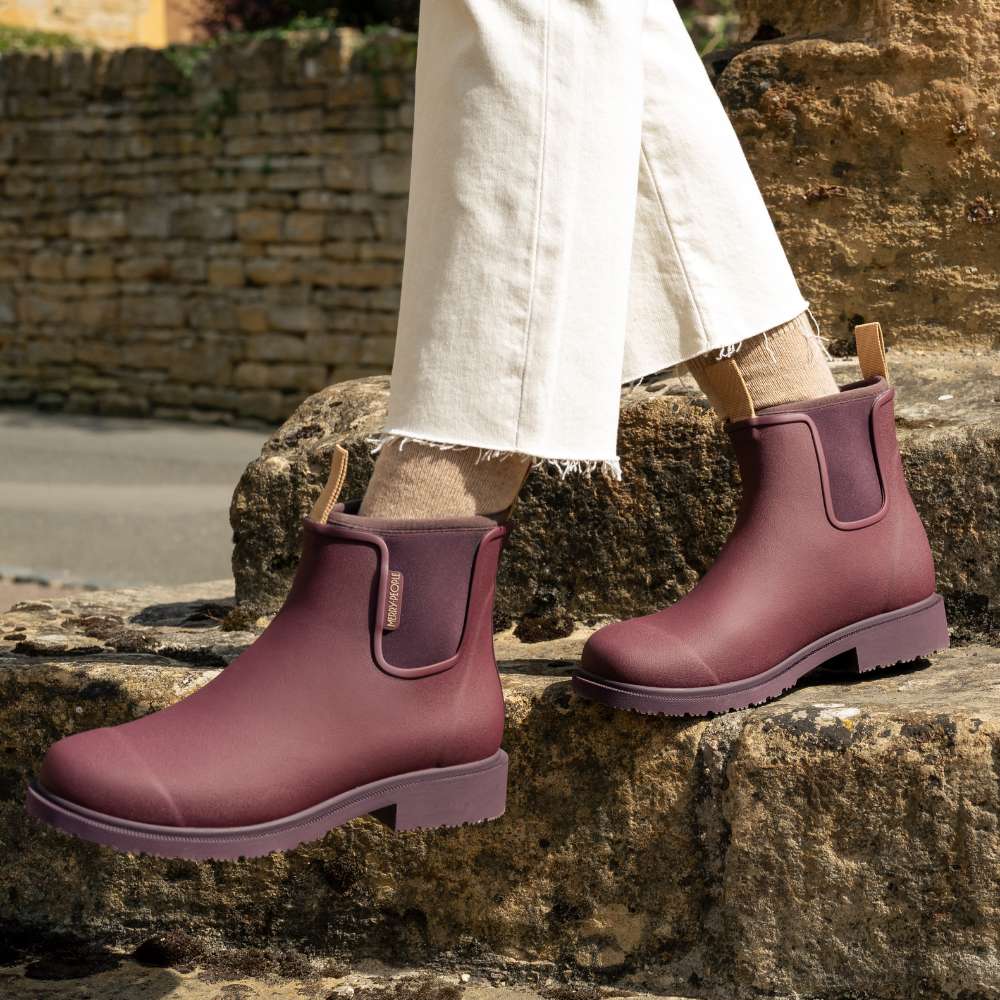 Merry People Bobbi Wellington Boot Dark Cherry - Main Image