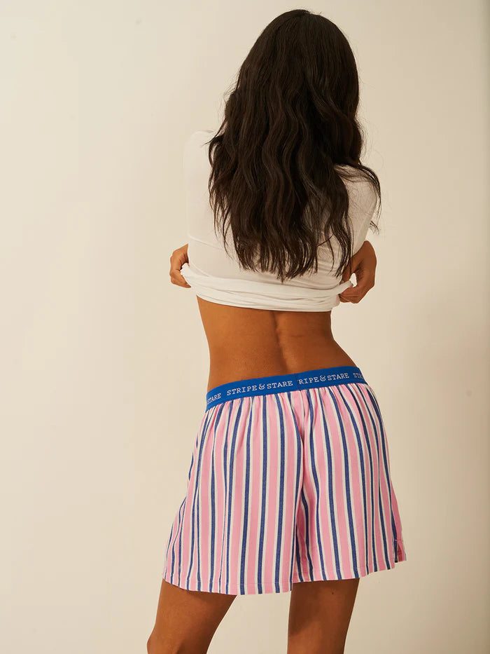 Stripe & Stare Pyjama Shorts - Lazy Sunday