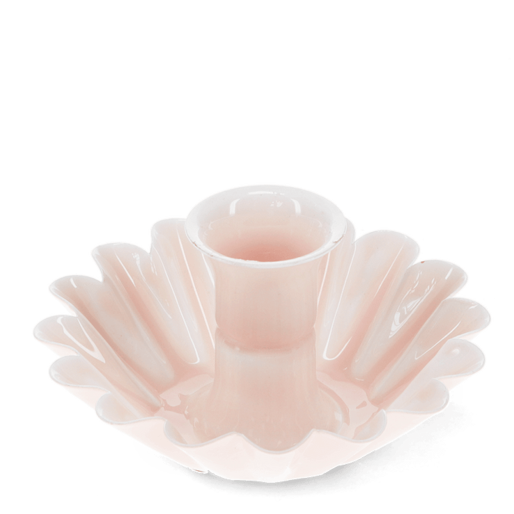 Enamel Cupped Flower Candle Holders