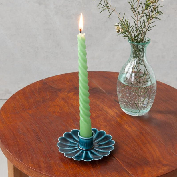 Enamel Flat Flower Candle Holders