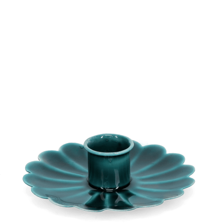 Enamel Flat Flower Candle Holders