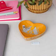 Wooden Heart Trinket Dish - Leopards